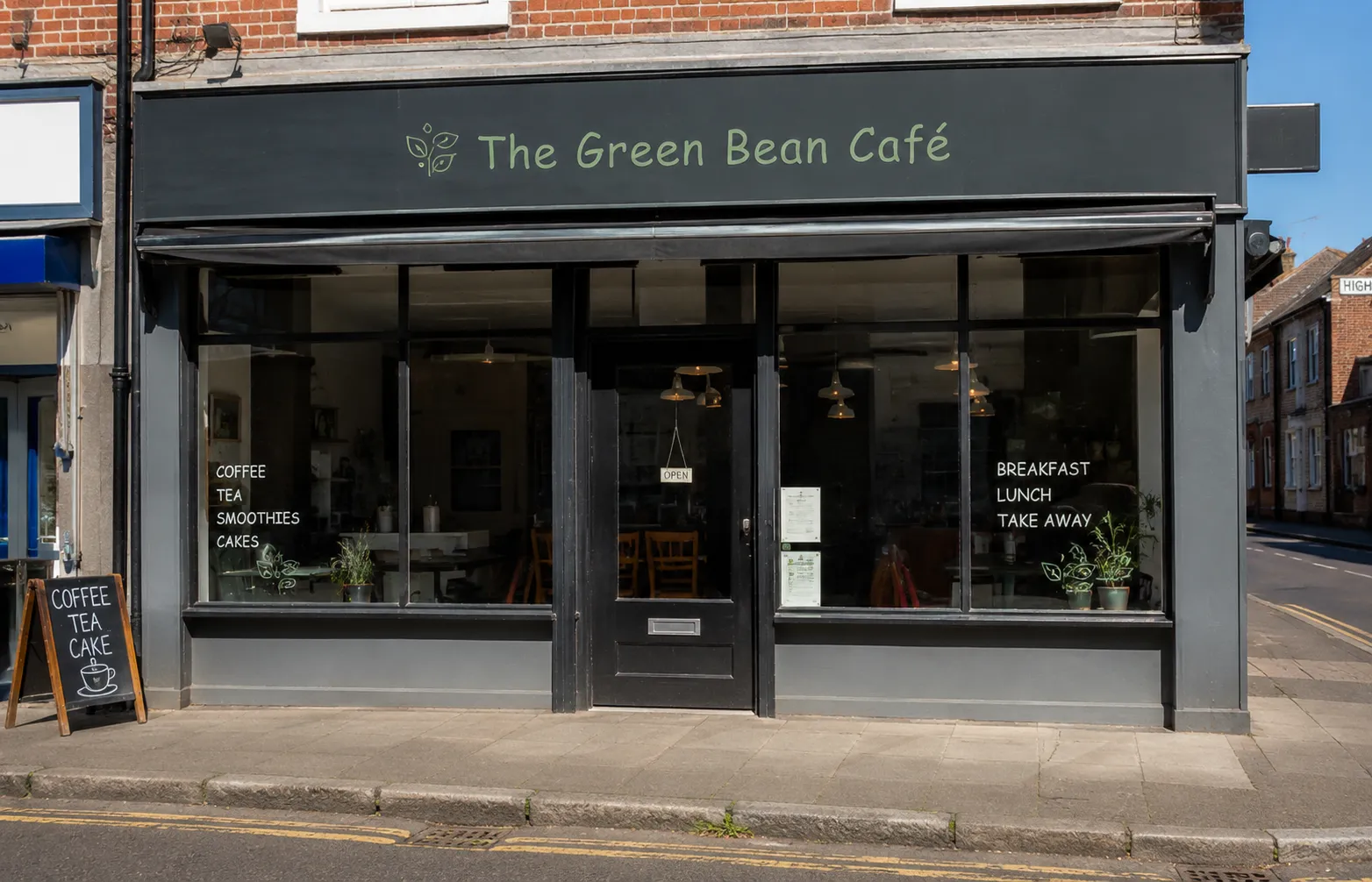 Plain shopfront before signage